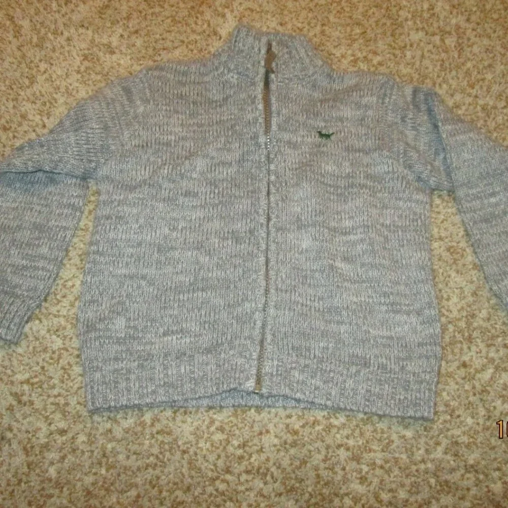 Carter's grey Zipper Sweater - Fox 24M